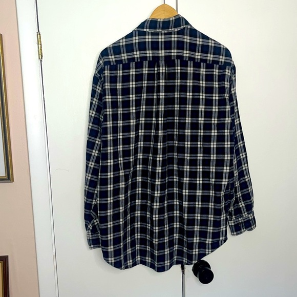 Brooks Brothers Men's Navy Plaid Shirt - Picture 3 of 4